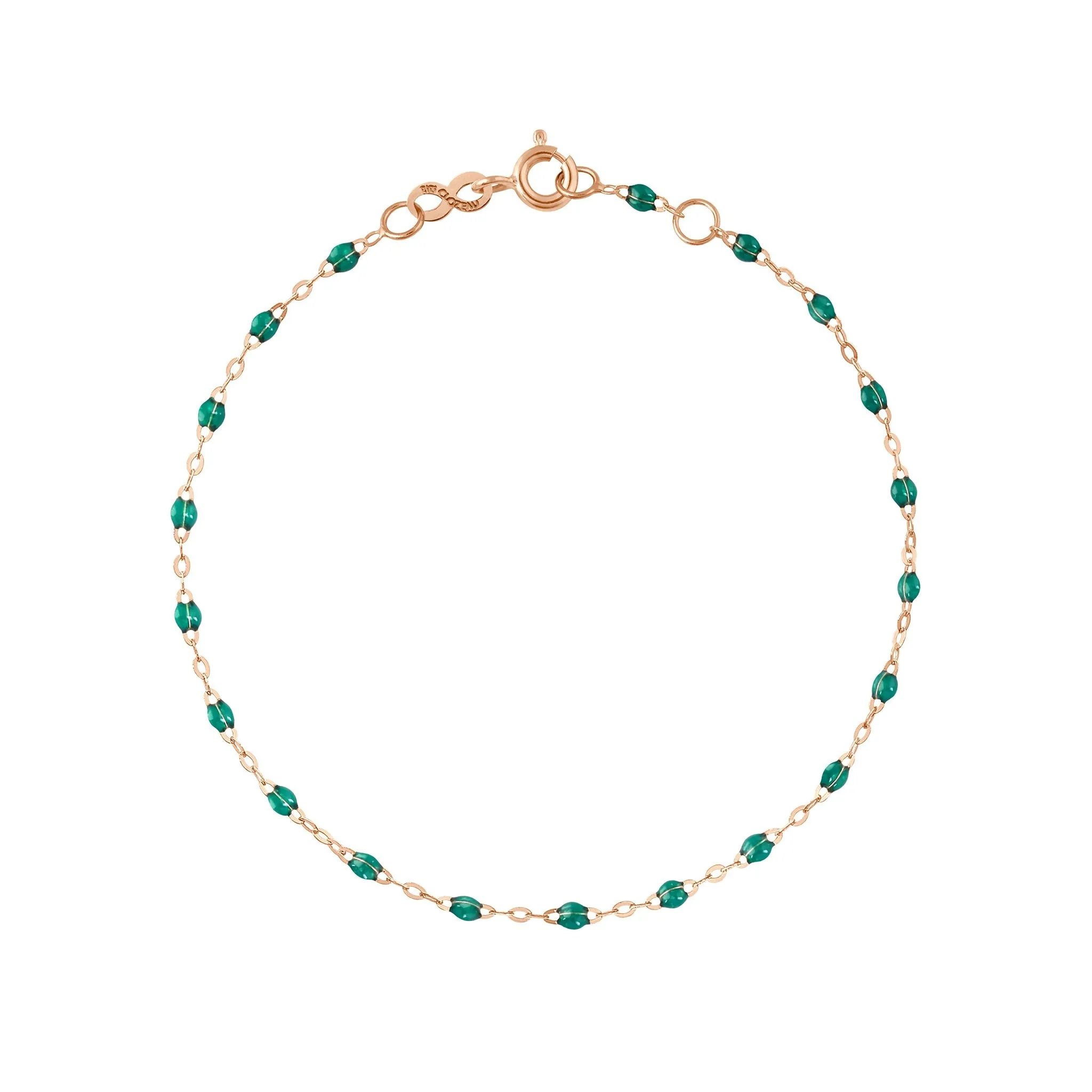 Bracelet émeraude Classique Gigi, or rose