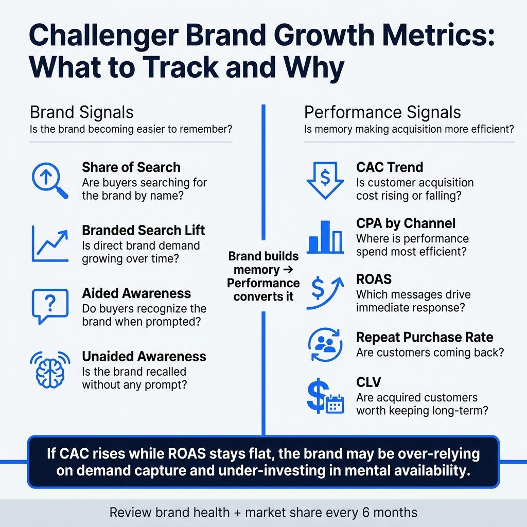 Challenger Brand Metrics: Brand vs. Performance Signals