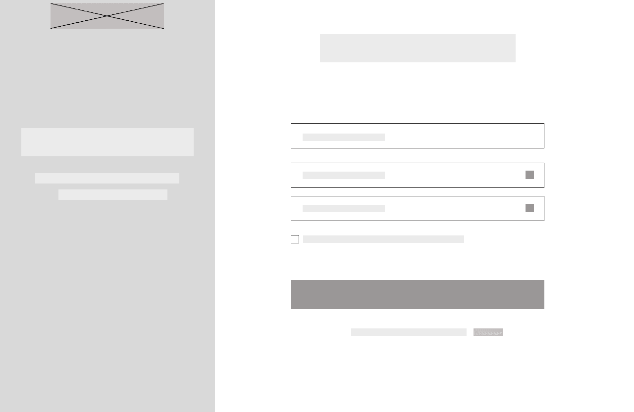 Wireframe-Screens für Registrierungsseite