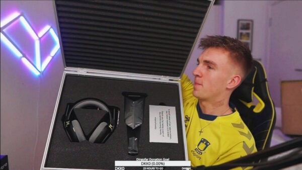 Photo of a Creator receiving headset