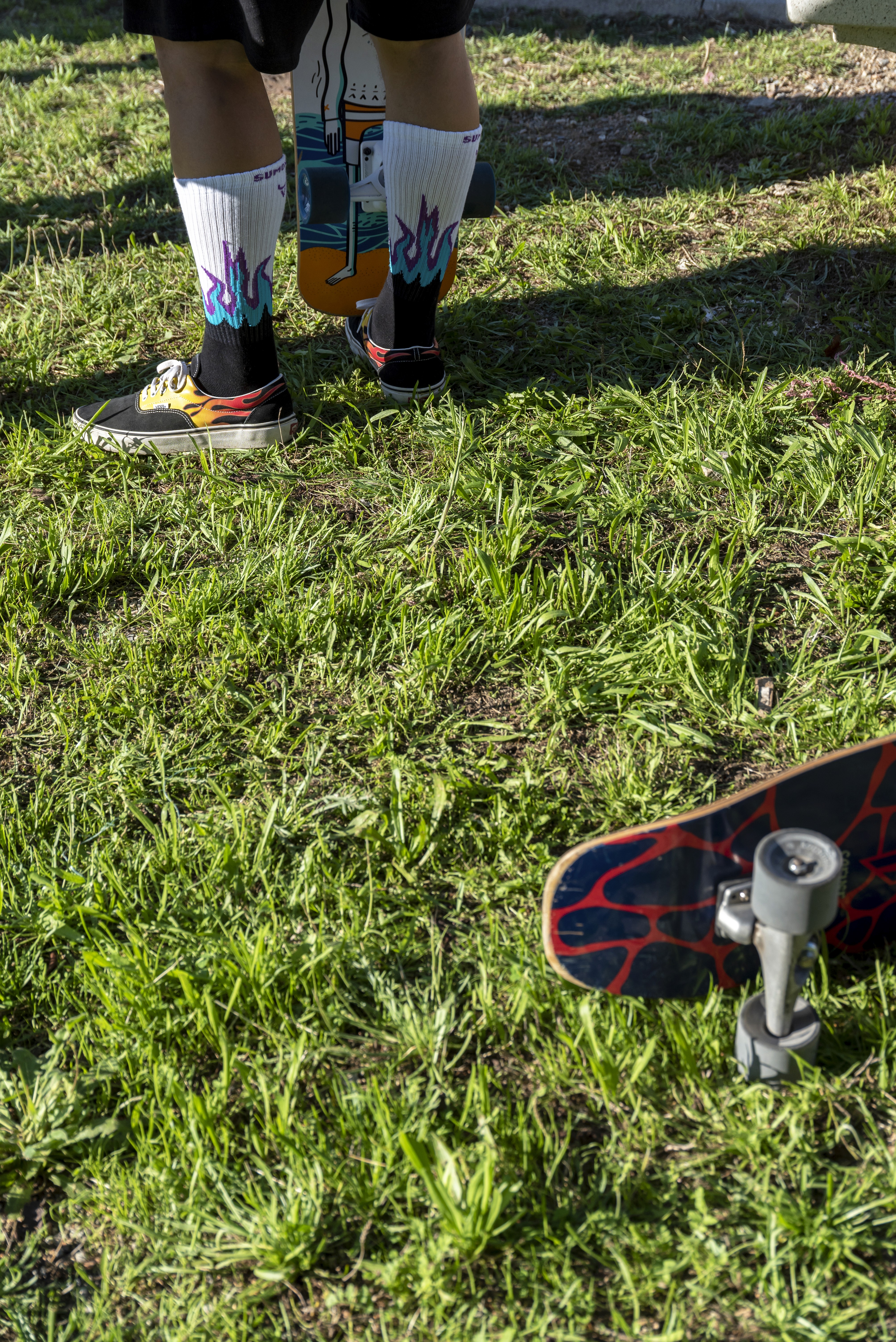 Man facing brick wall