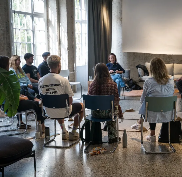 Marta Schafstall bei einem Workshop mit Gründern