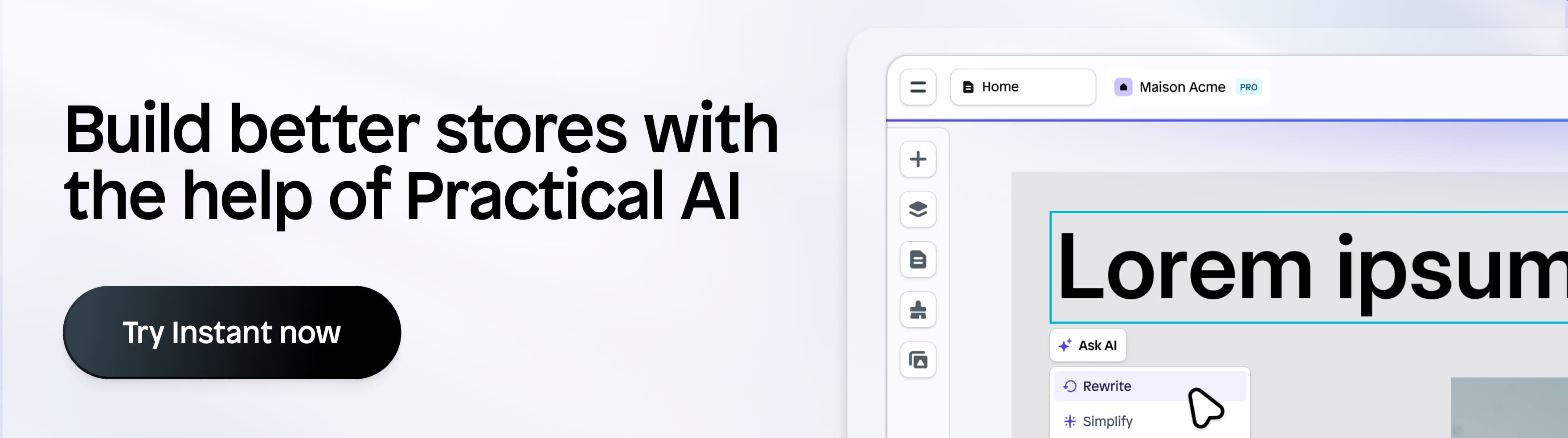 Pratical AI features for shopify page builders