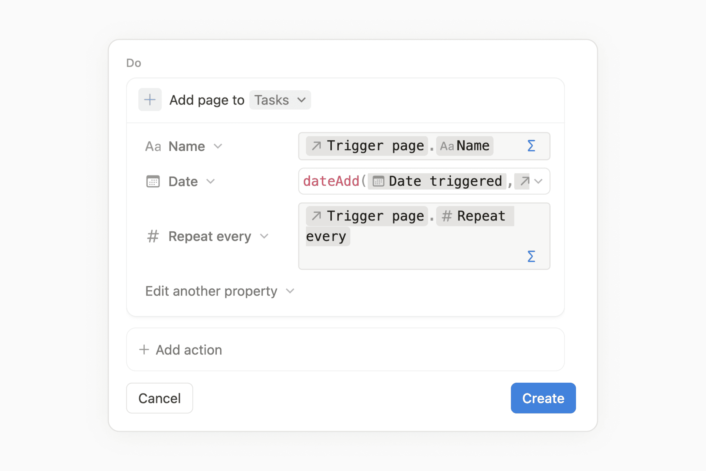 Database Automation Actions in Notion