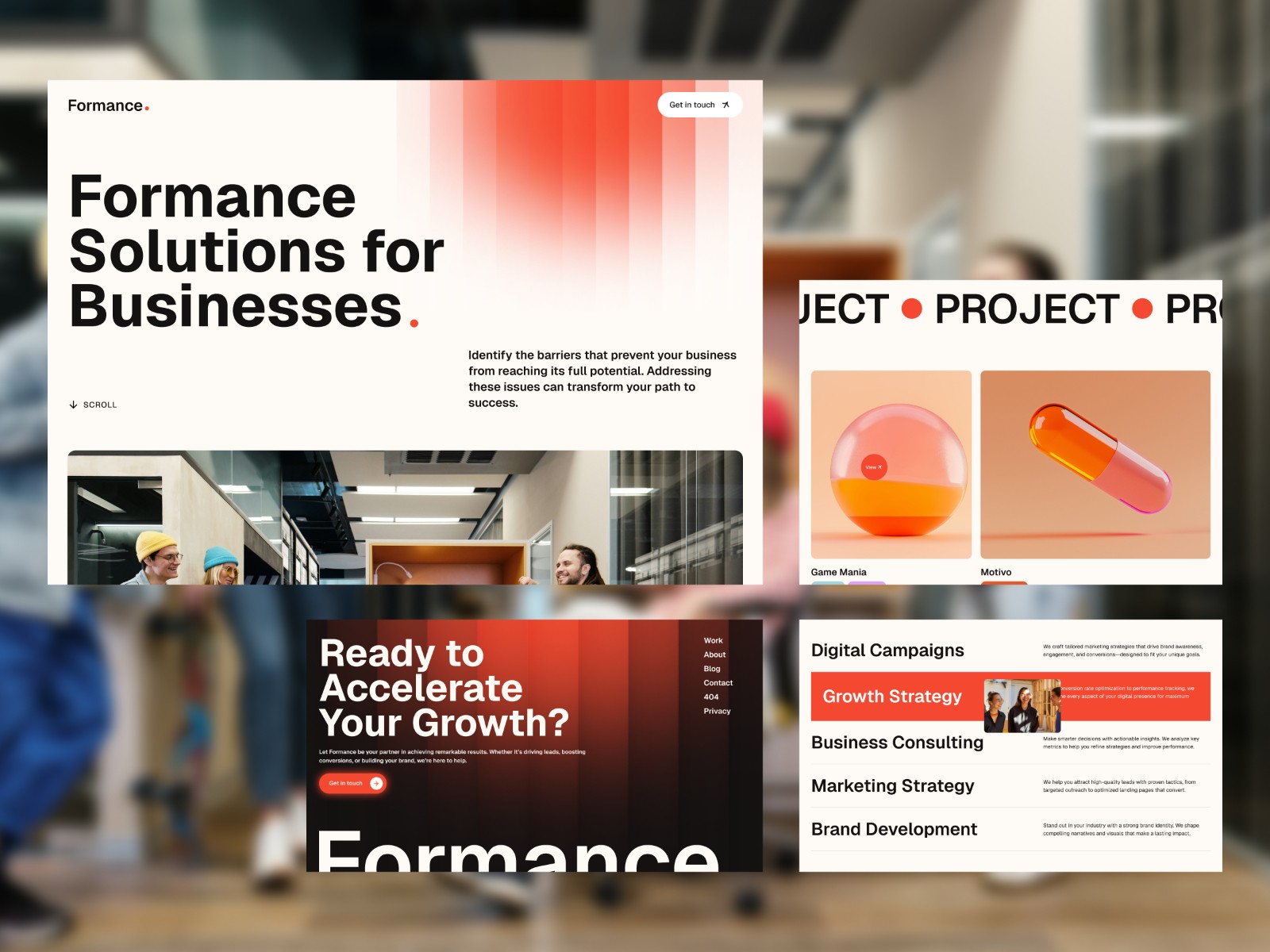 Formance — 现代专业创意机构官网设计灵感
