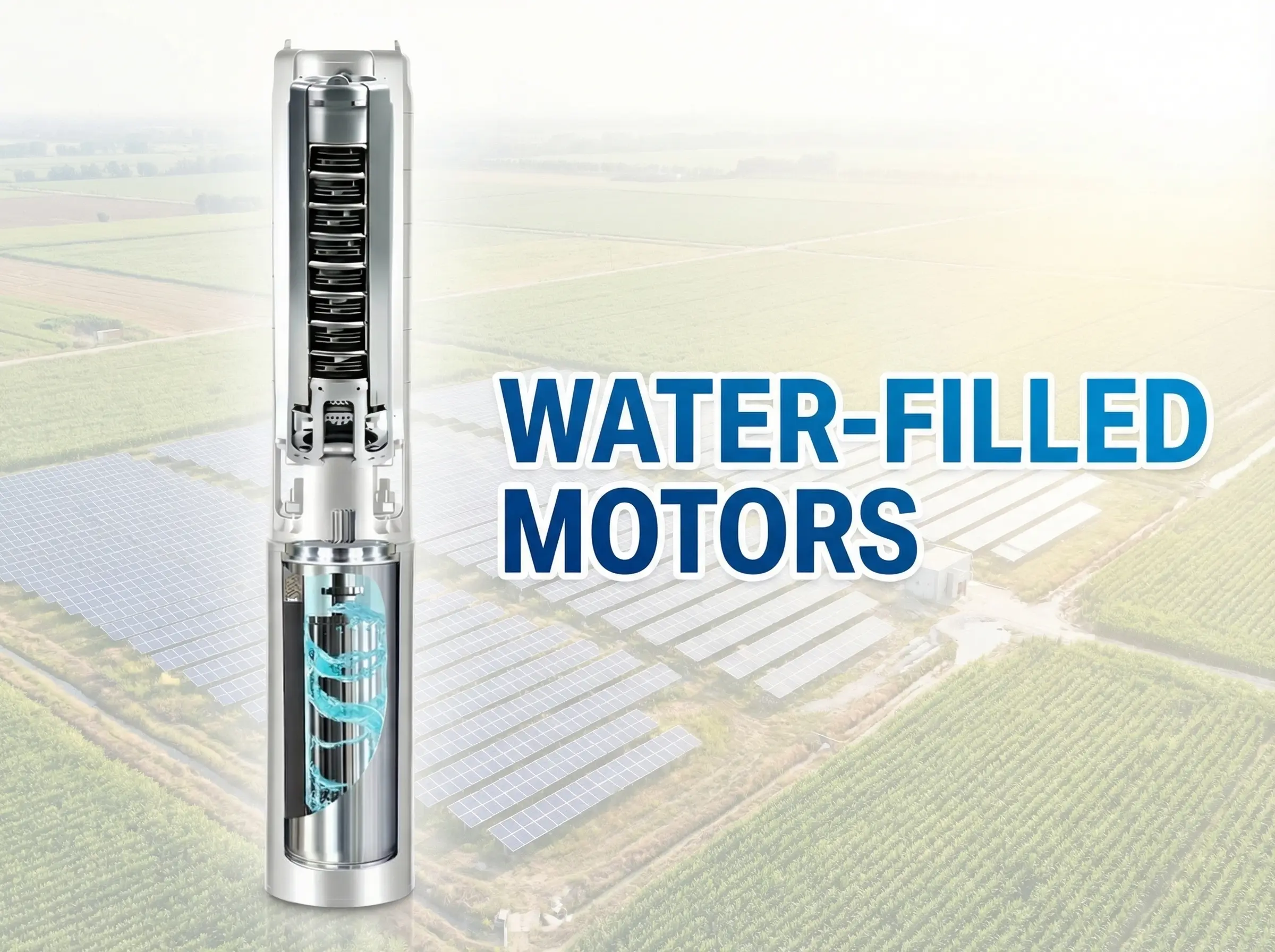 محركات PMSM ومضخات مياه تعمل بالطاقة الشمسية للري