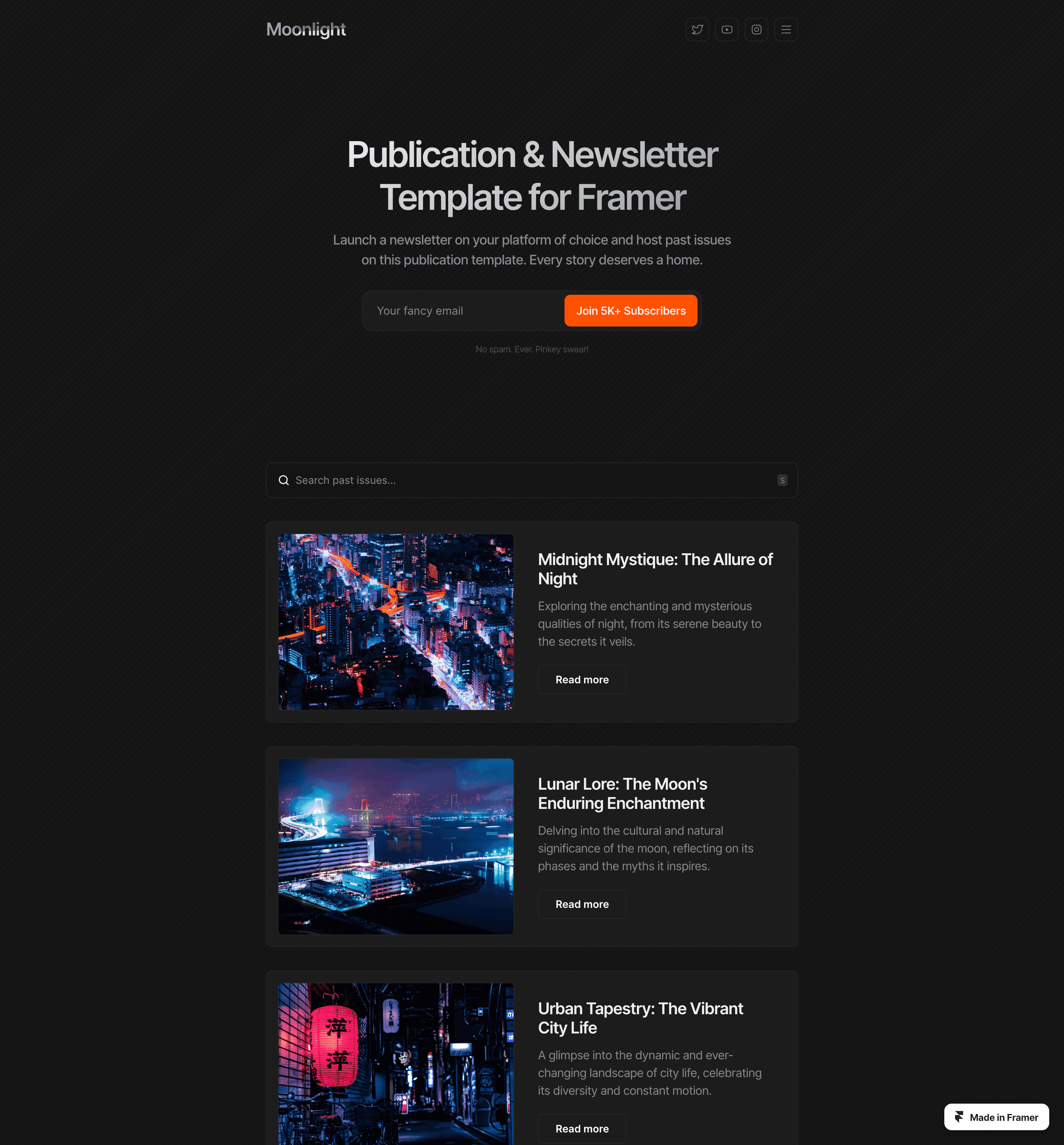 moonlight blog template