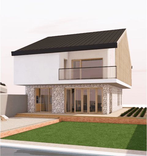 Ilustración 3D de vivienda