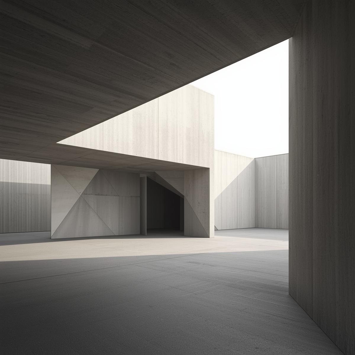 Experimental pavilion structure with metallic folds reflecting light and motion.