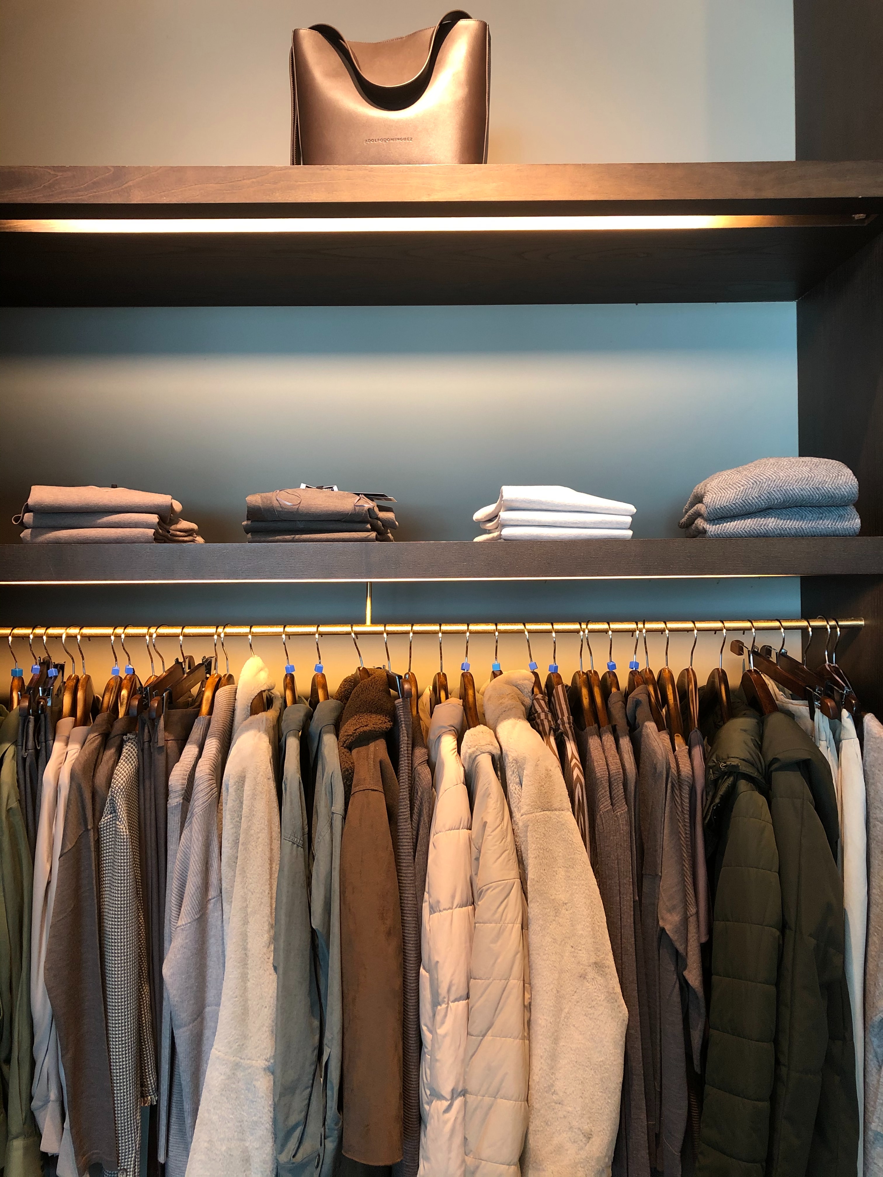 Closet organizado com diversas roupas poro uma personal organizer