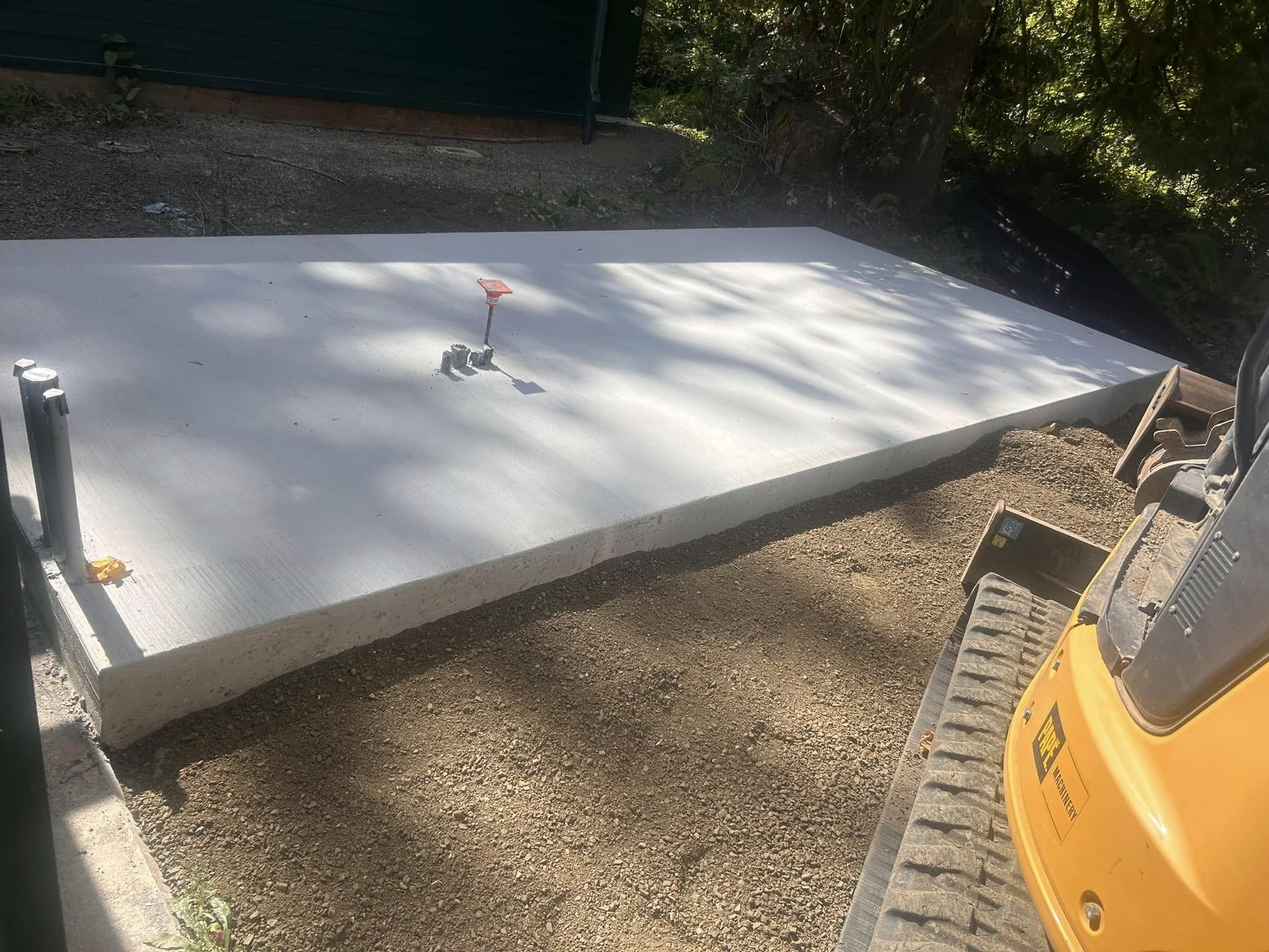 Concrete work for electrical equipment slab installation in Portland Oregon
