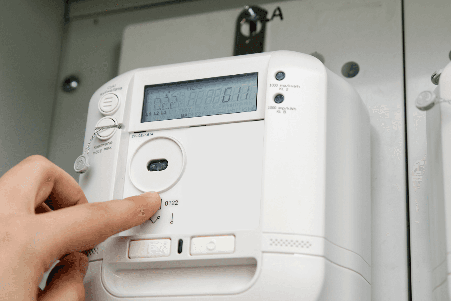 Prepaid electricity meter installed in Foundation Group rental apartments for easy top-ups.