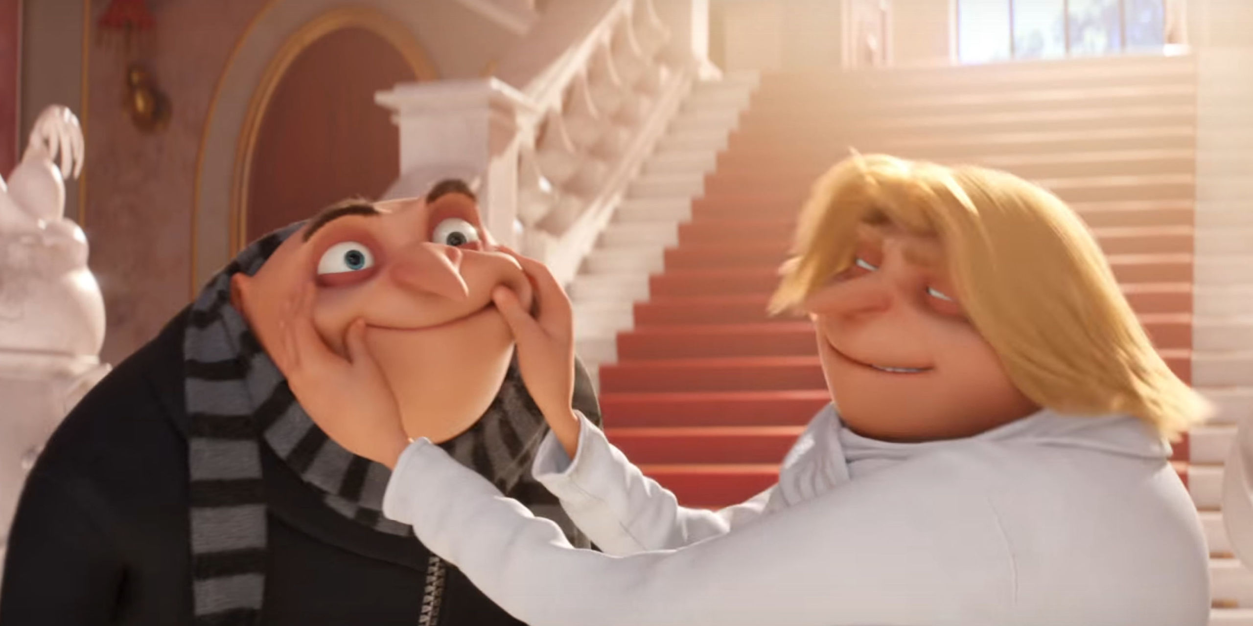 Gru cheeks being pulled - gru meme