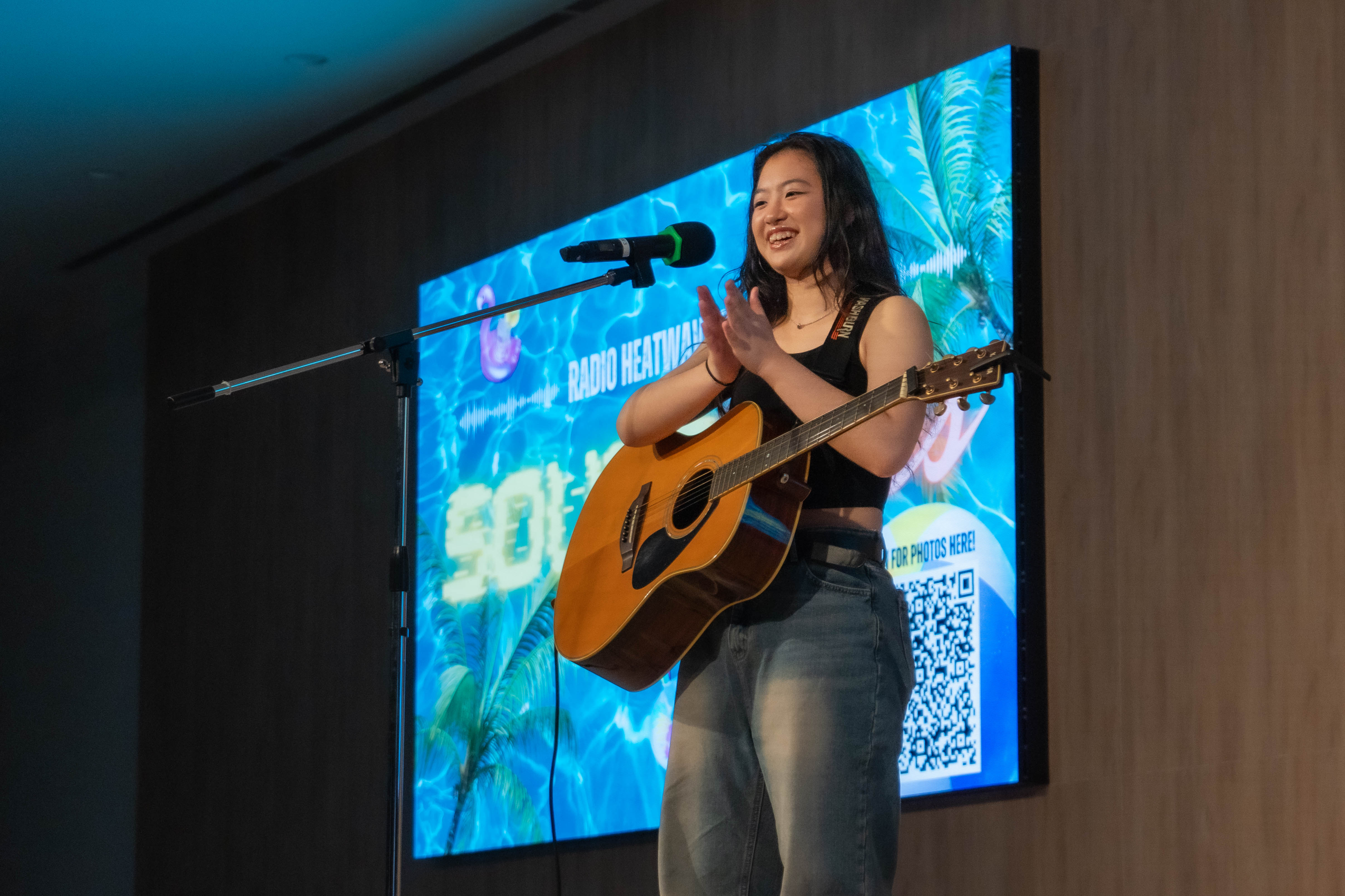 Lana Lajarca performing on stage during SoundWAVES by NP Radio Heatwave