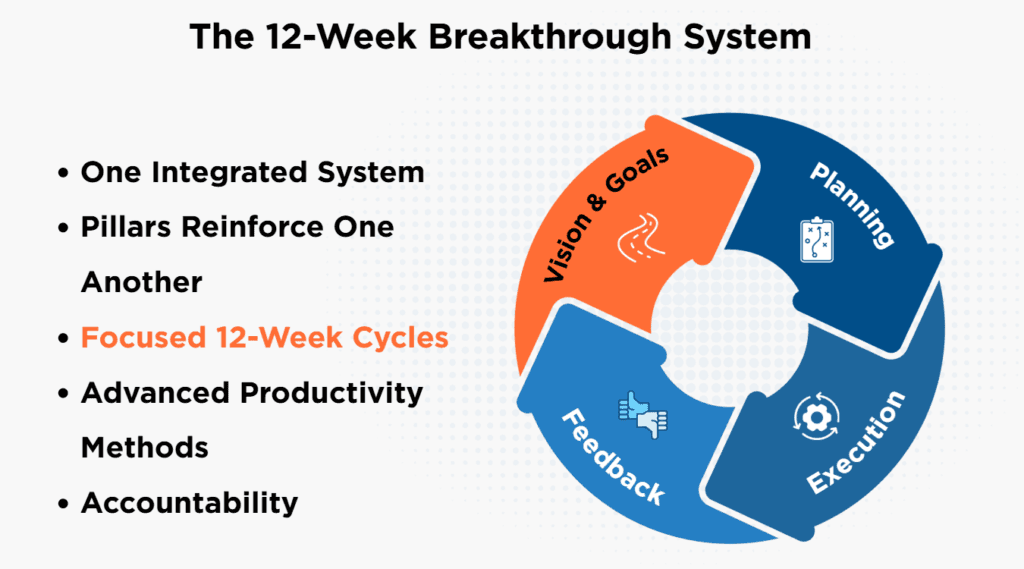 The goal selection process within the 12-week year.