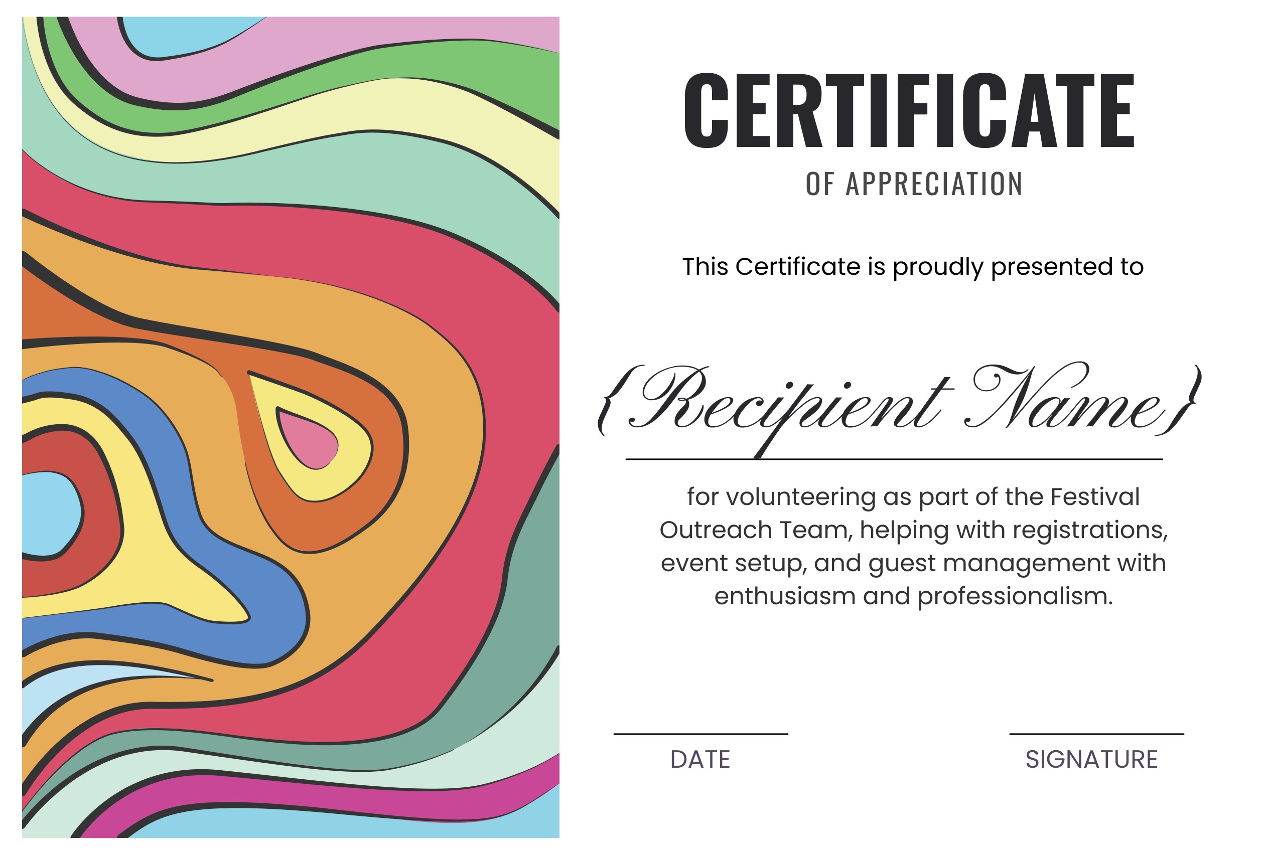 Wauld - Minimalistic and simple volunteering certificate template