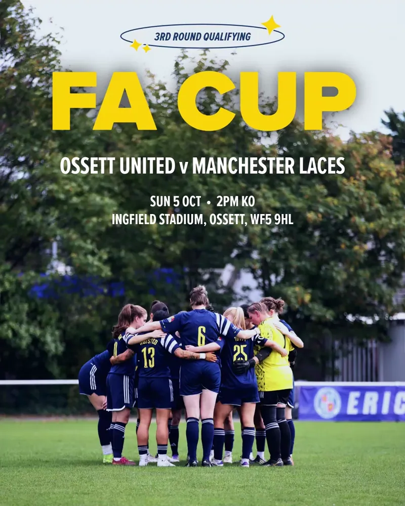 Looping animation showing social media graphics created for Manchester Laces football team.