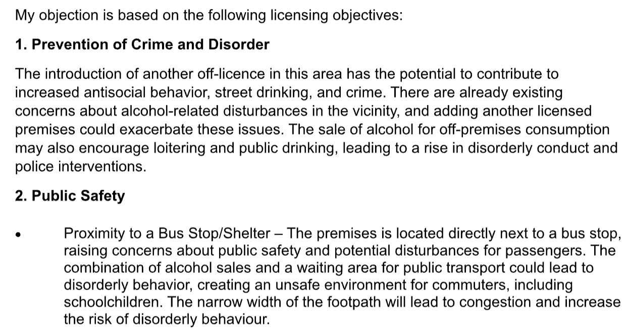 Council document outlining local licensing policy and decision-making criteria.