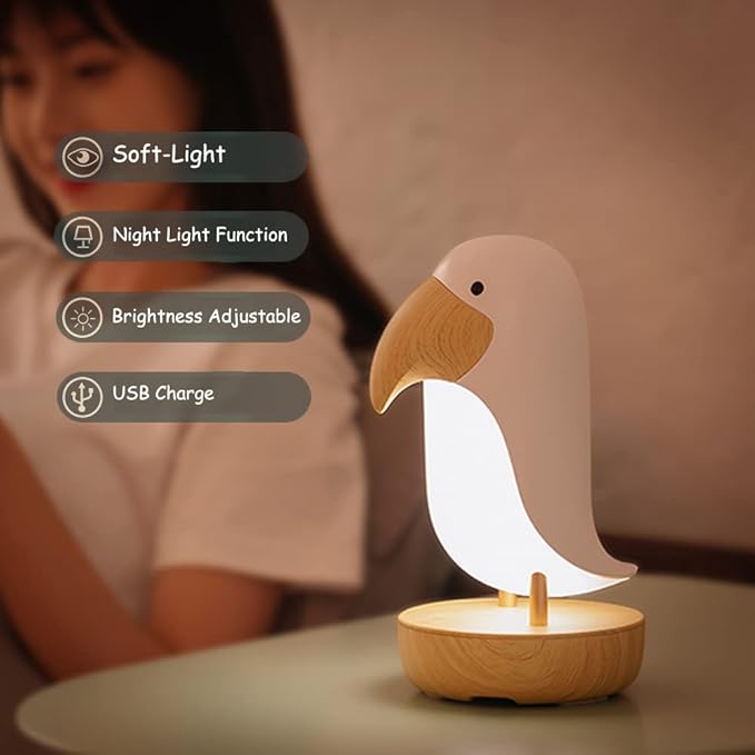 Stylish toucan desk lamp that enhances home decor with its premium build and aesthetic.