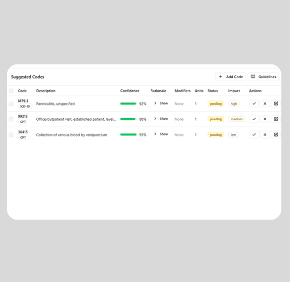 Embedded code editor displaying JavaScript with syntax highlighting and editable code functionality.