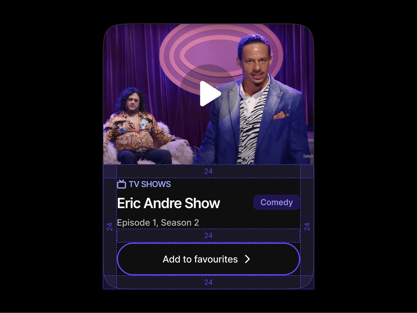 An accordion-style UI component with two sections. The top section, labeled ‘More info,’ has a red circle with a slash icon indicating a poor label choice. The bottom section, labeled ‘Shipping & Returns,’ has a green checkmark icon indicating a good label choice. Both sections have a ‘+’ icon on the right, suggesting they can be expanded.