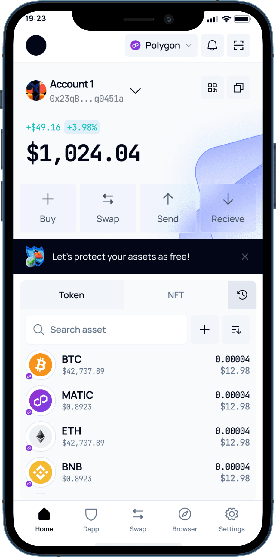 Guard wallet mobile app design