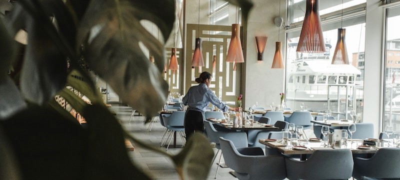 Hospitality seating and guest area at a resort