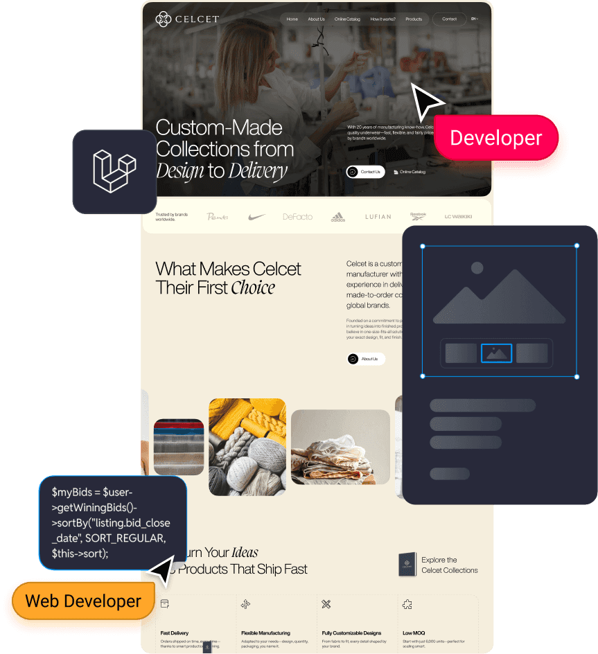 A man with long hair is working on a computer.