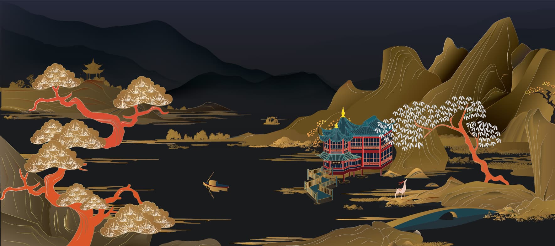 Streetside billboard with flyposters of the Batch.Works brand and illustrations