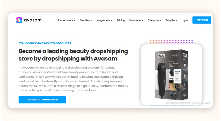 Avasam homepage