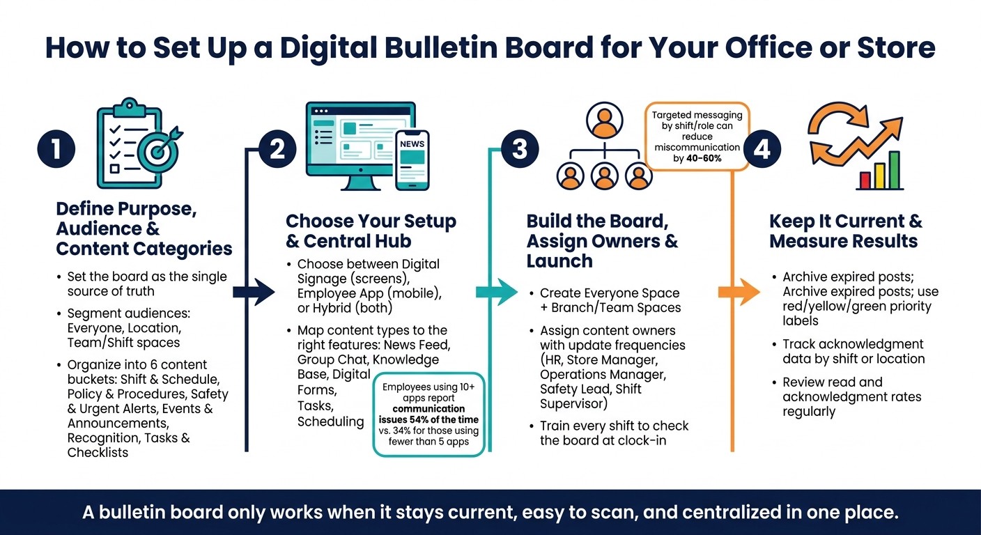How to Set Up a Digital Bulletin Board: 4-Step Setup Guide