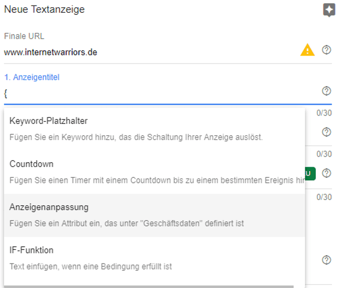 google ads anzeige erstellen