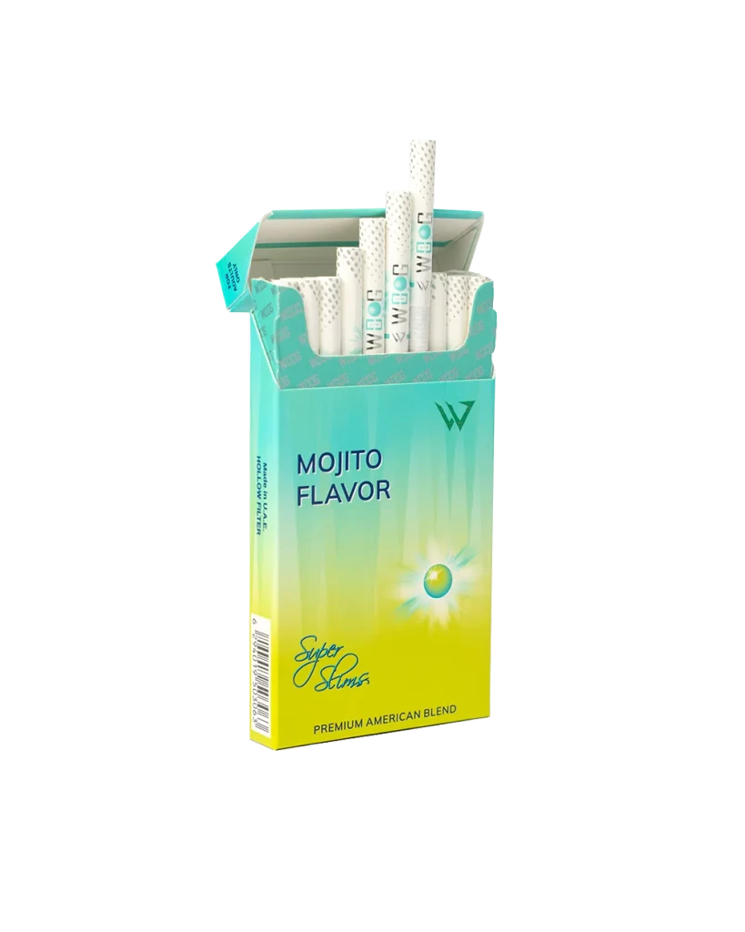 Woog mojito-flavored cigarette pack.
