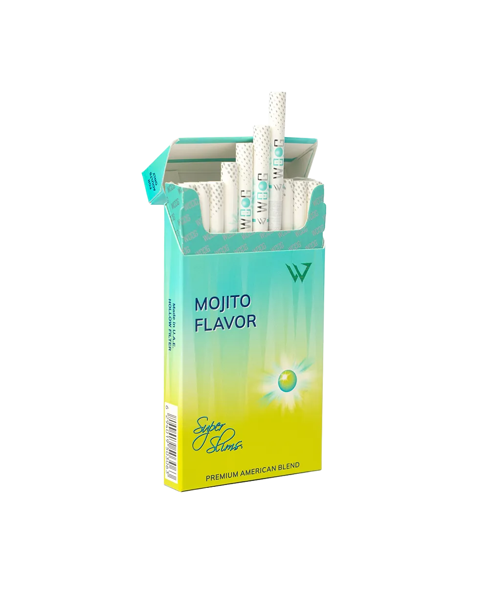 Woog mojito-flavored cigarette pack.