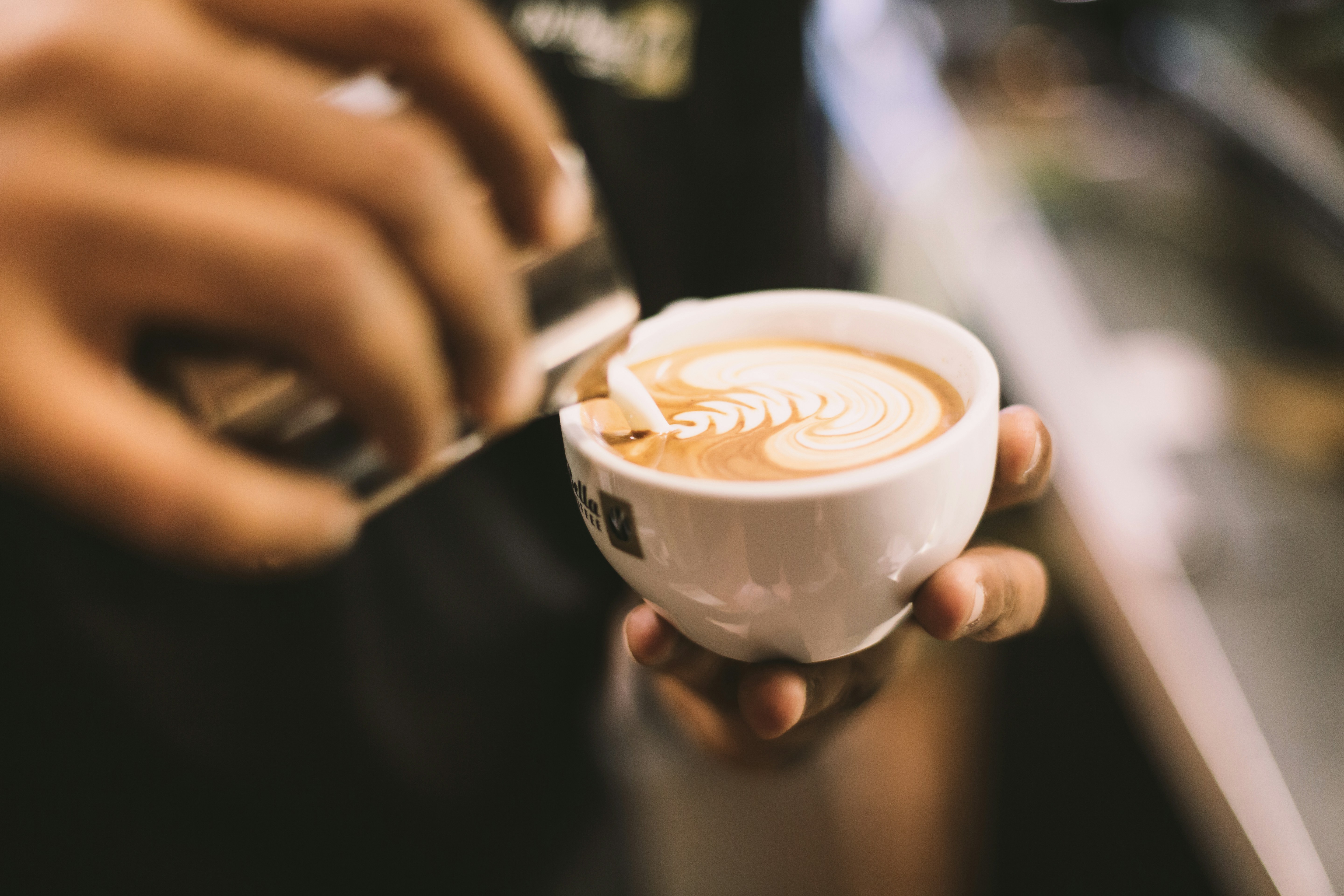 Barista Making a Cappuccino