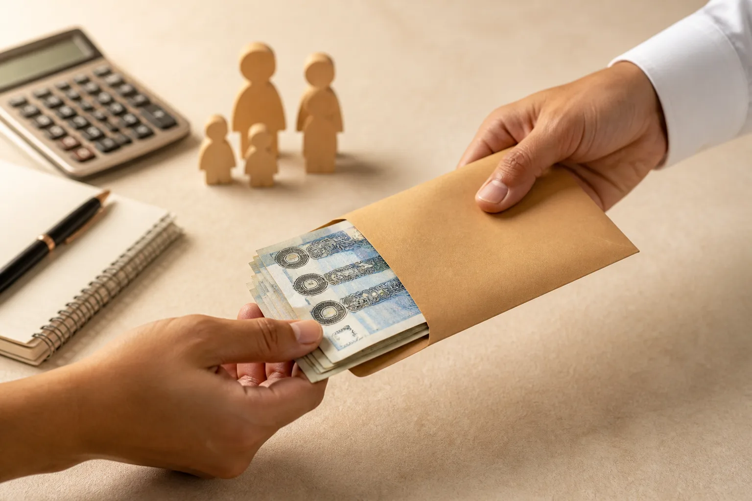 Payslip with a salary top up arrow representing NAFIS support for Emirati hires