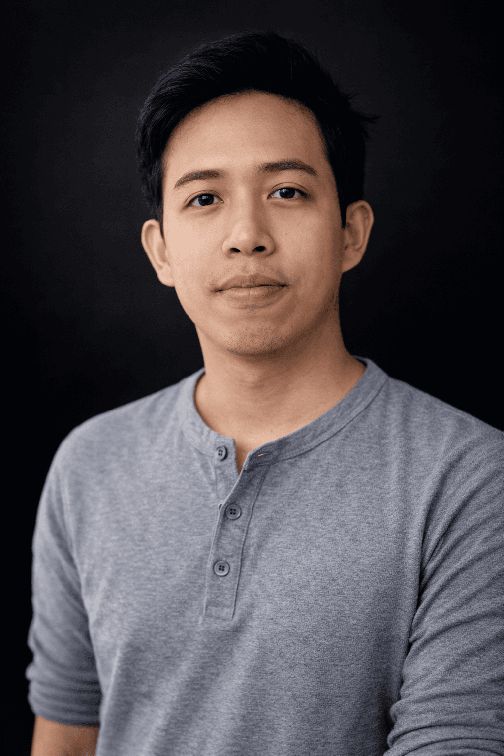 man wearing Henley top portrait