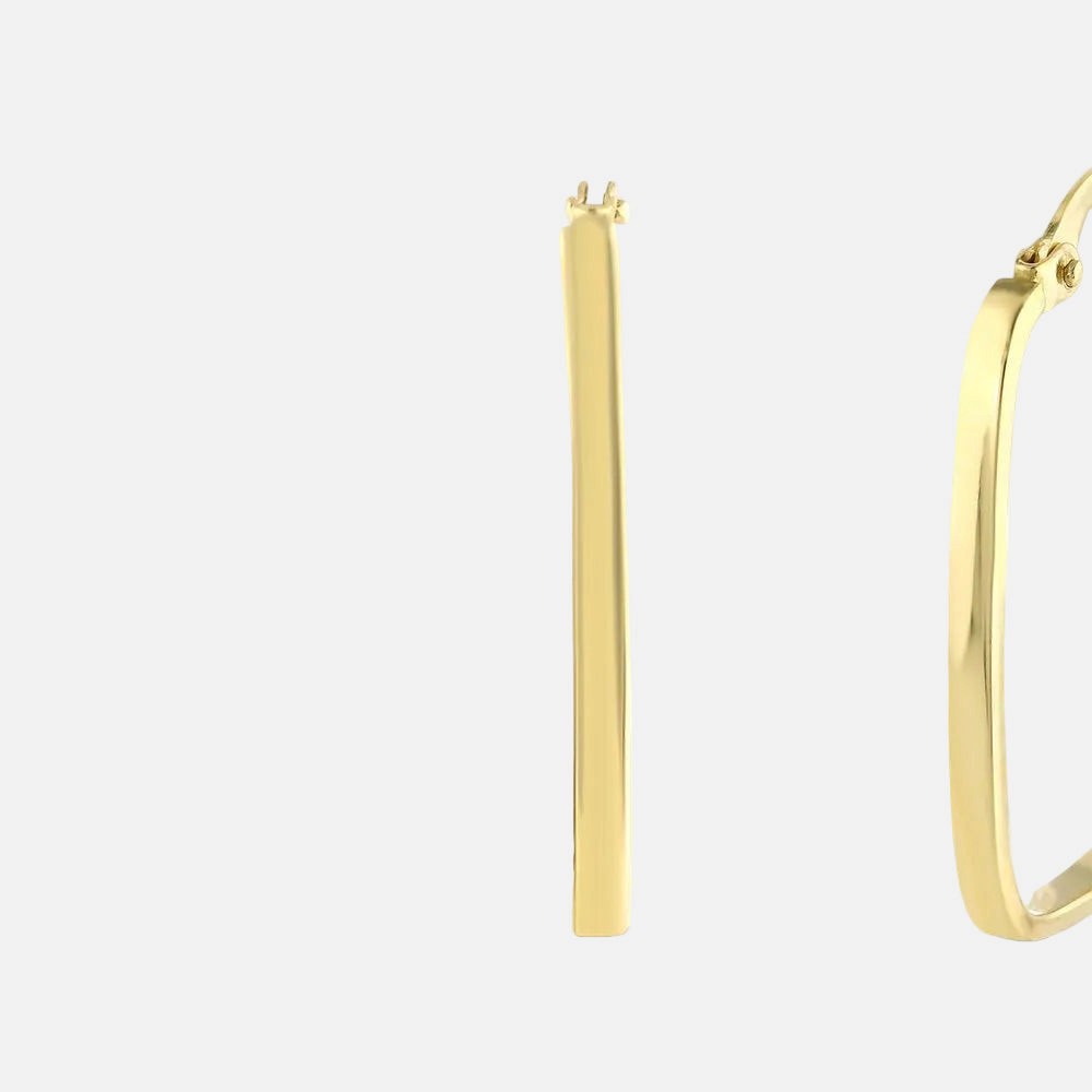 Assos Pırlanta 14 Ayar Altın Modern Geometrik Tasarım Küpe