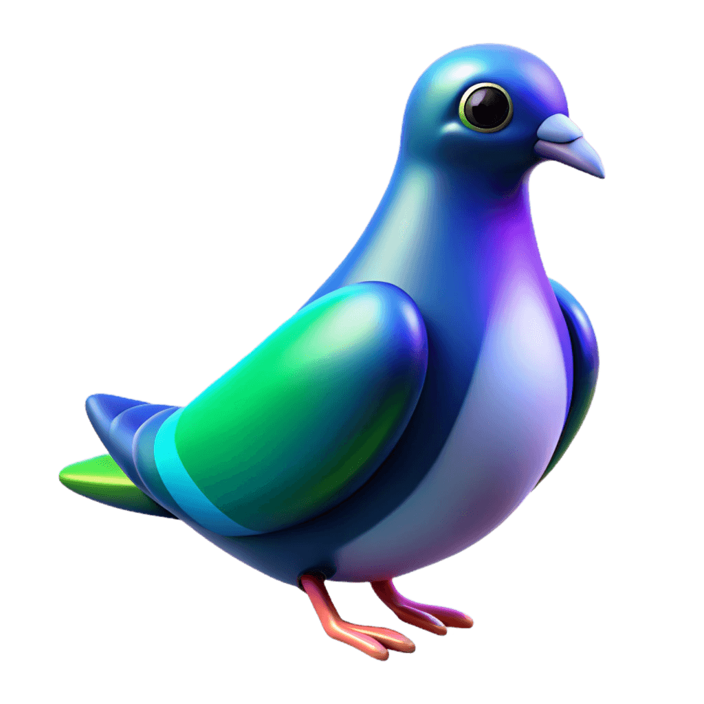 3D illustration of urban pigeon for professional bird control services in London