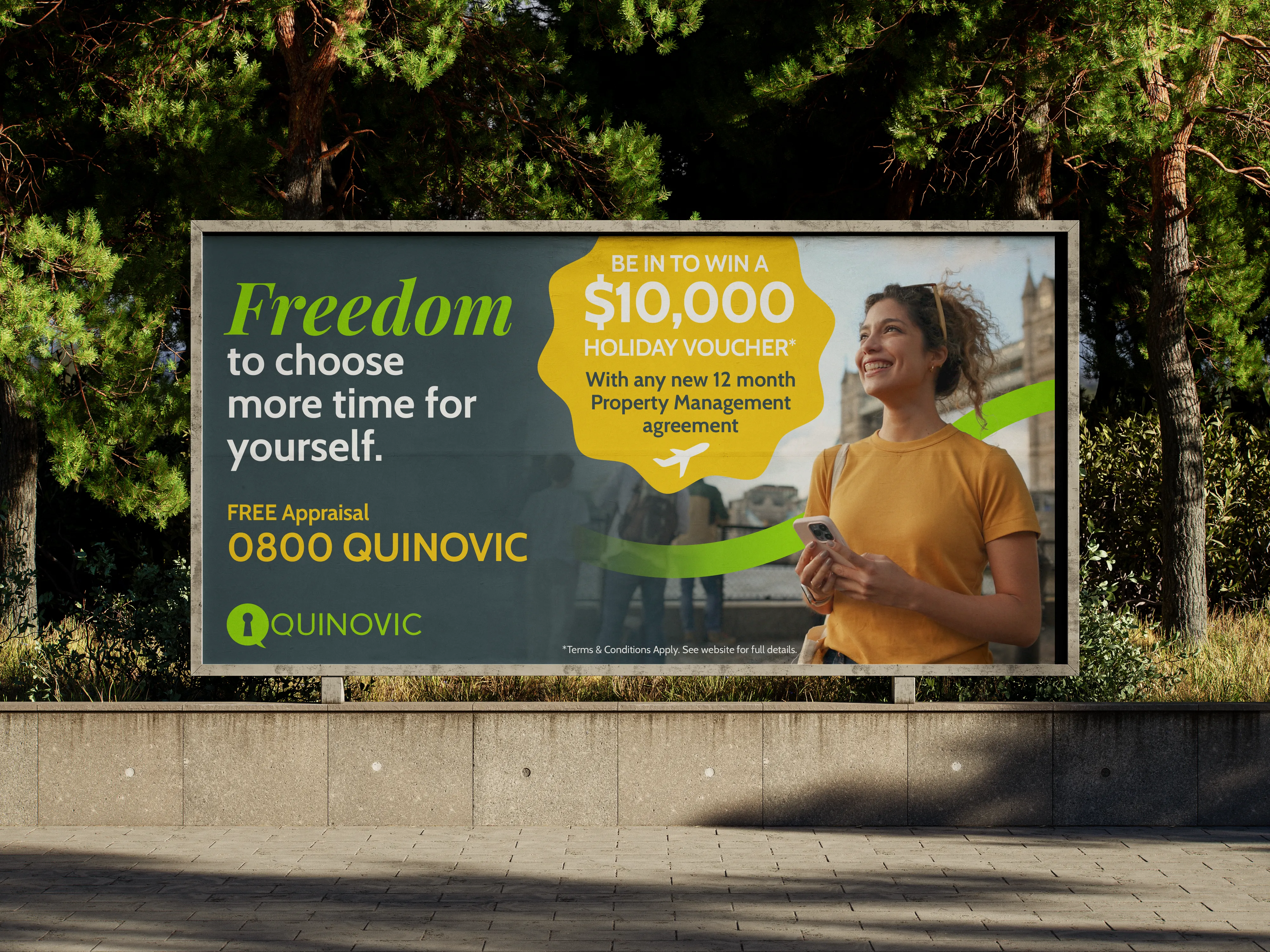 Quinovic campaign creative billboard