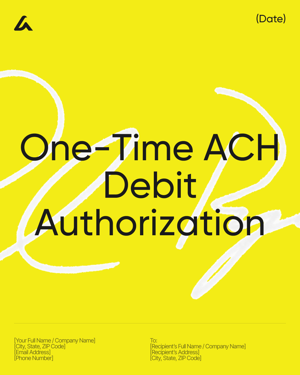 One-Time ACH Debit Authorization