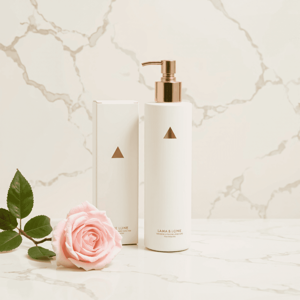 product photography of bottle of inner cleanser