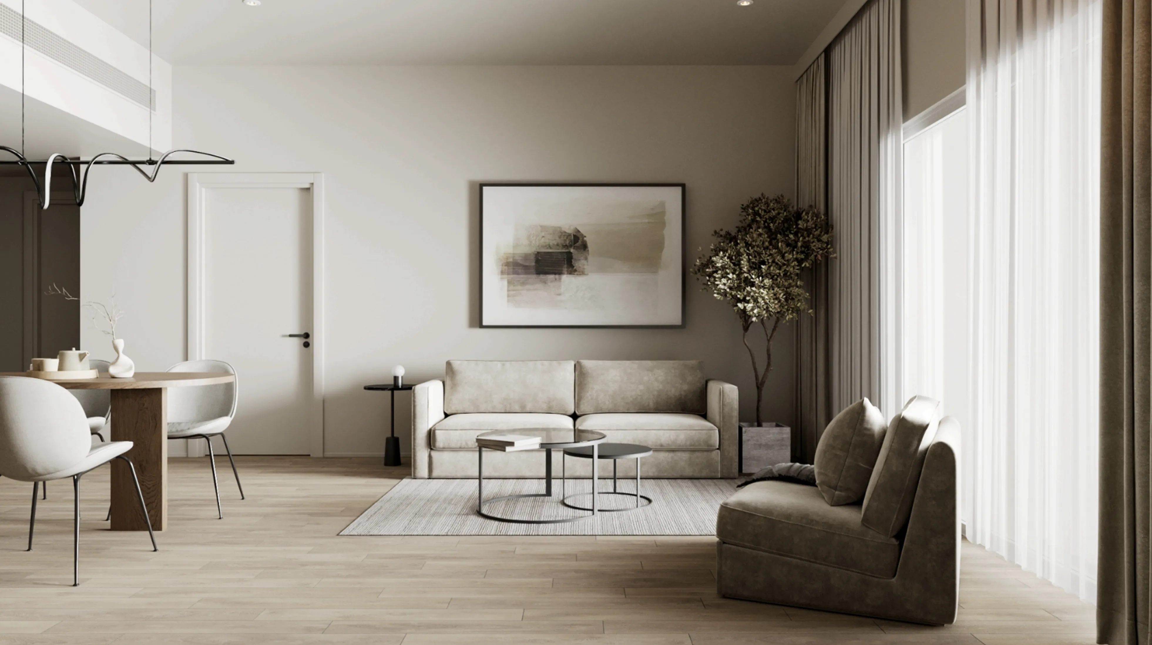 Colourfully designer living room space.