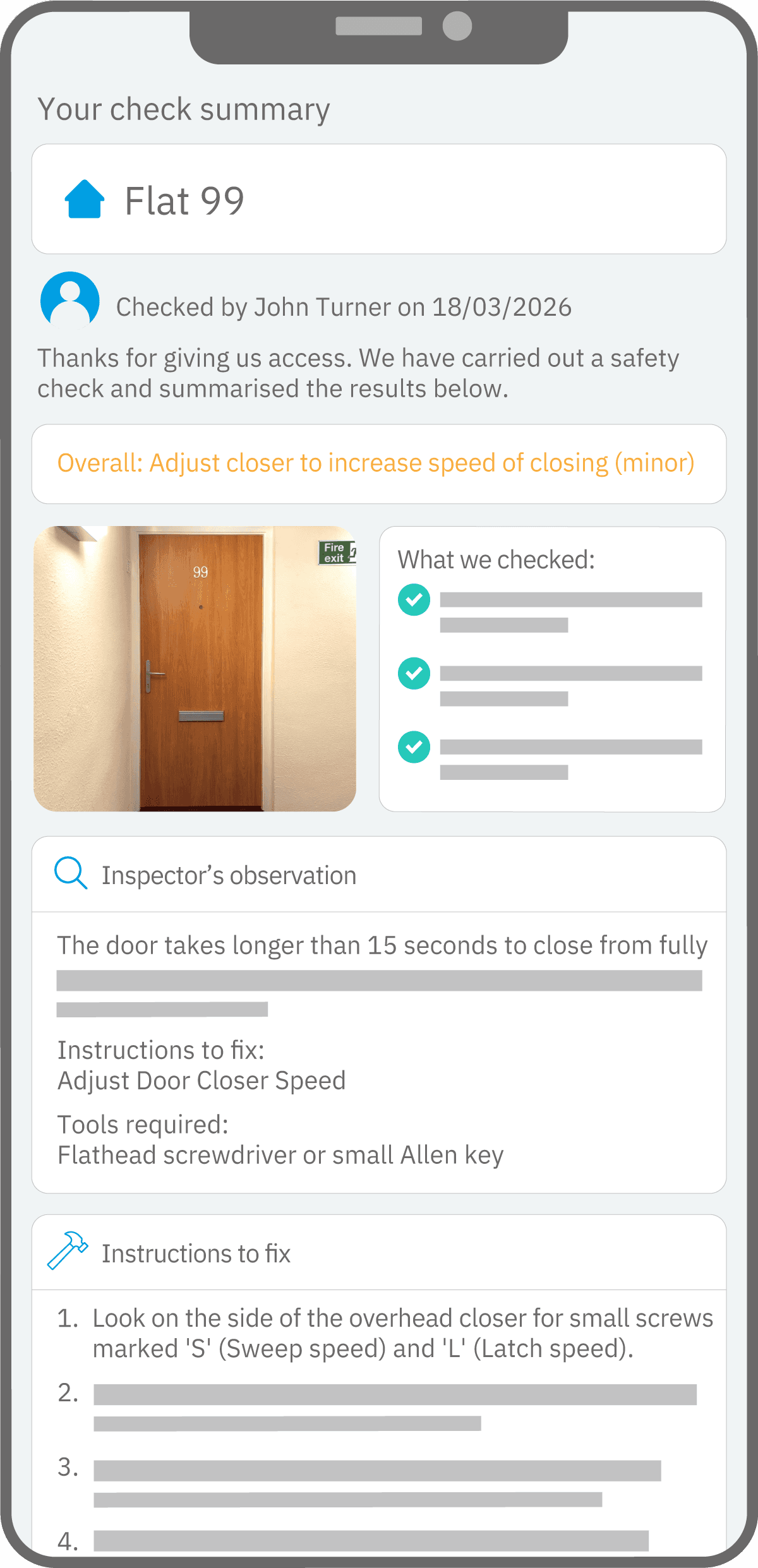 RiskBase app door check