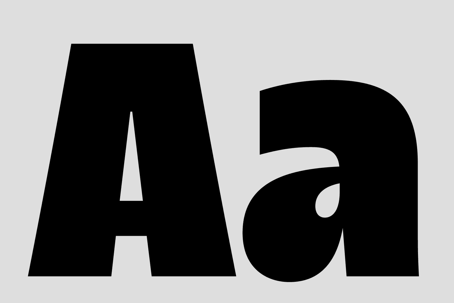 Aa set in the bold style of Arlen font, showcasing clean, modern and friendly letterforms