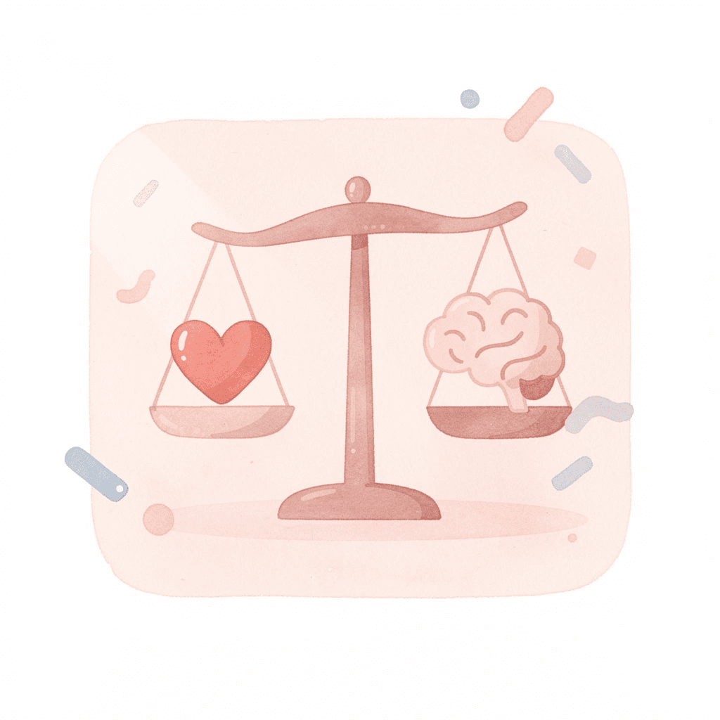 Balance scale icon illustrating the difference between score eligibility and admission likelihood
