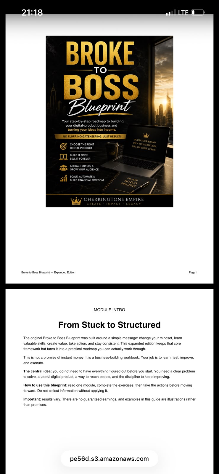 Broke to Boss Blueprint product preview