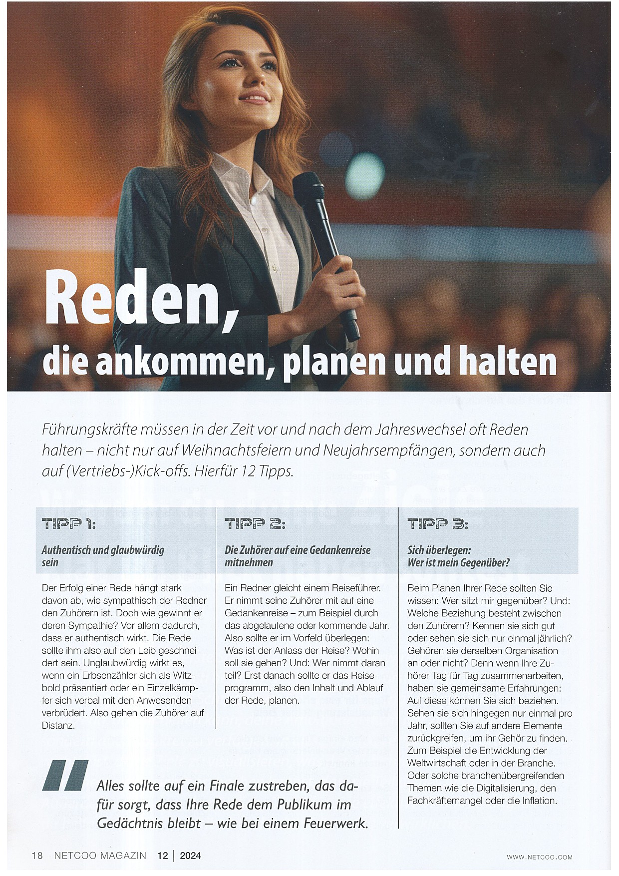 Cover: Reden, die ankommen, planen und halten