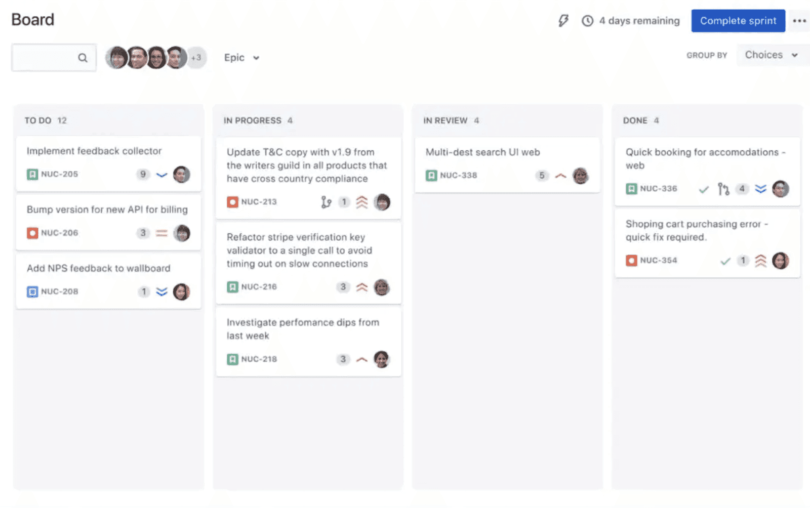 jira user’s interface