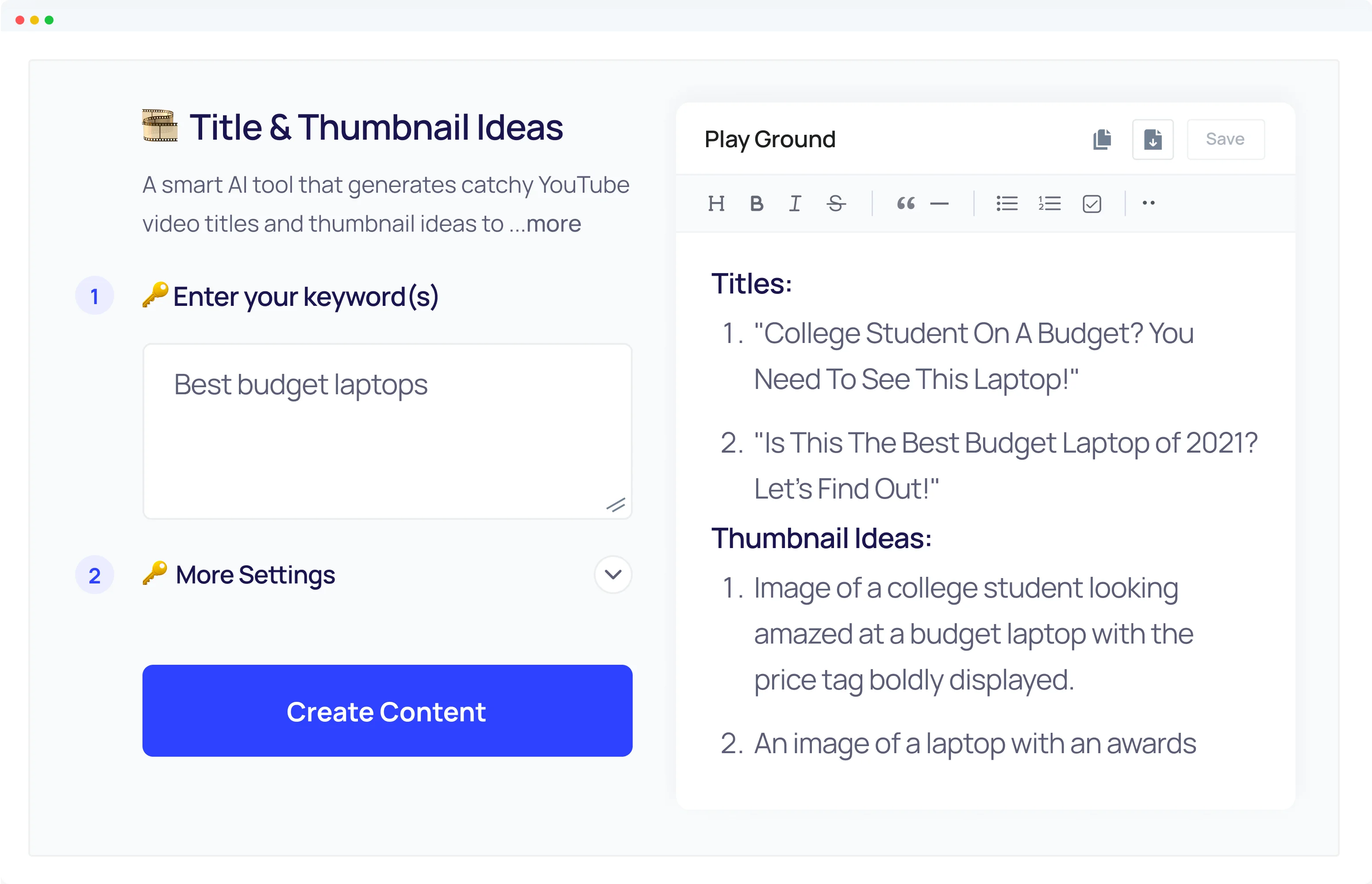 YouTube Title Generator Example - 6